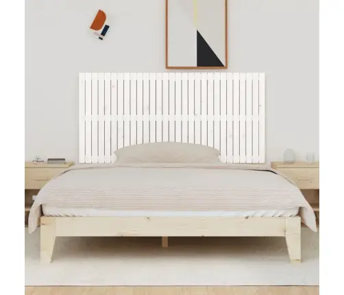 Seinale Kinnitatav Voodipeats, Valge, 185X3X90 cm Männipuit