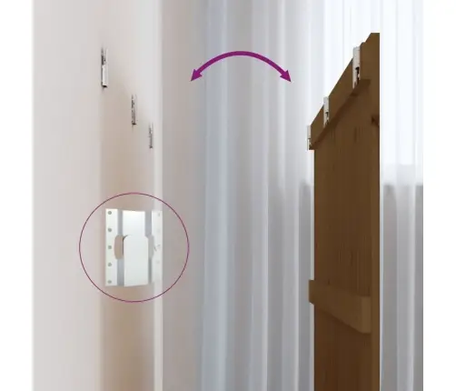 Sienas Galvgalis, Brūns, 185X3X90 Cm, Priedes Masīvkoks Vidaxl