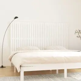 Seinale Kinnitatav Voodipeats, Valge, 204X3X110 cm Männipuit