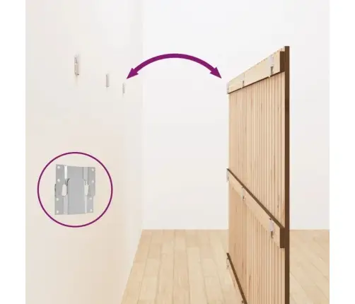 Sienas Galvgalis, Brūns, 204X3X110 Cm, Priedes Masīvkoks Vidaxl