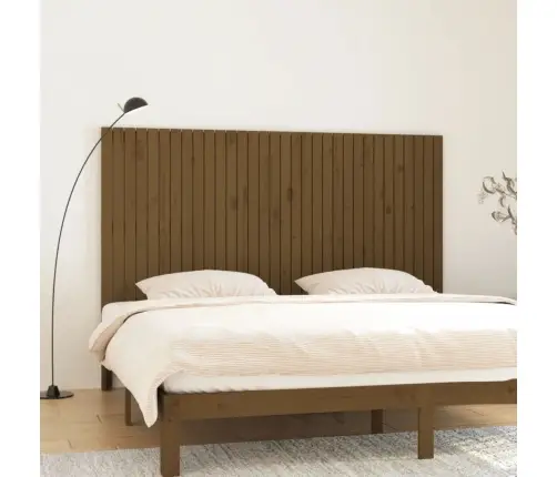 Sienas Galvgalis, Brūns, 204X3X110 Cm, Priedes Masīvkoks Vidaxl