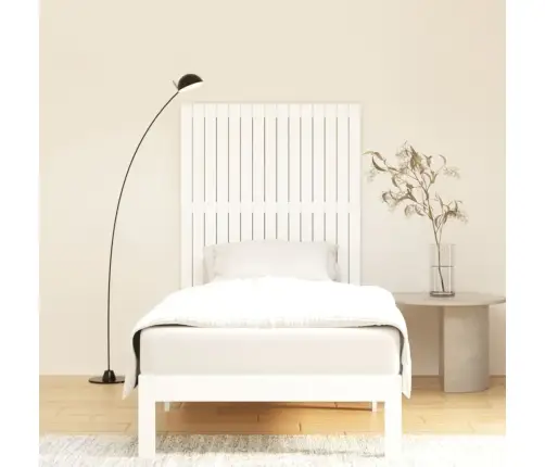 Sienas Galvgalis, Balts, 95,5X3X110 Cm, Priedes Masīvkoks Vidaxl