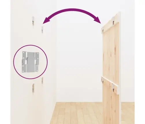 Sienas Galvgalis, Balts, 95,5X3X110 Cm, Priedes Masīvkoks Vidaxl