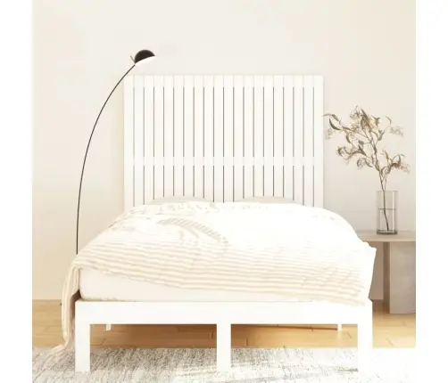 Seinale Kinnitatav Voodipeats, Valge, 127,5X3X110 cm Männipuit Seinale Kinnitatav Voodipeats, Valge, 127,5X3X110 cm Männipuit