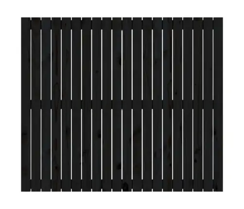 Sienas Galvgalis, Melns, 127,5X3X110 Cm, Priedes Masīvkoks Vidaxl