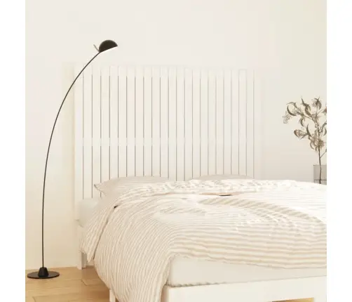 Sienas Galvgalis, Balts, 146,5X3X110 Cm, Priedes Masīvkoks Vidaxl