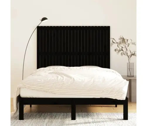 Sienas Galvgalis, Melns, 146,5X3X110 Cm, Priedes Masīvkoks Vidaxl Sienas Galvgalis, Melns, 146,5X3X110 Cm, Priedes Masīvkoks Vidaxl