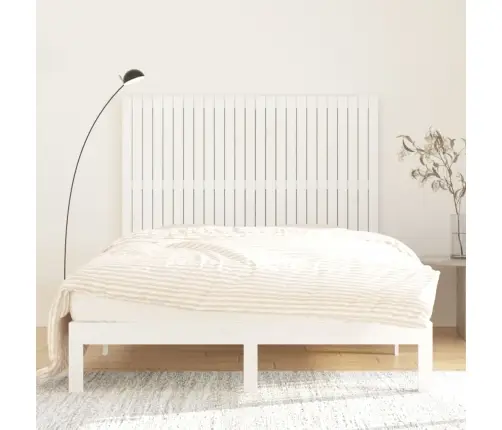 Sienas Galvgalis, Balts, 159,5X3X110 Cm, Priedes Masīvkoks Vidaxl