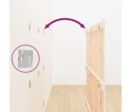 Sienas Galvgalis, Balts, 159,5X3X110 Cm, Priedes Masīvkoks Vidaxl