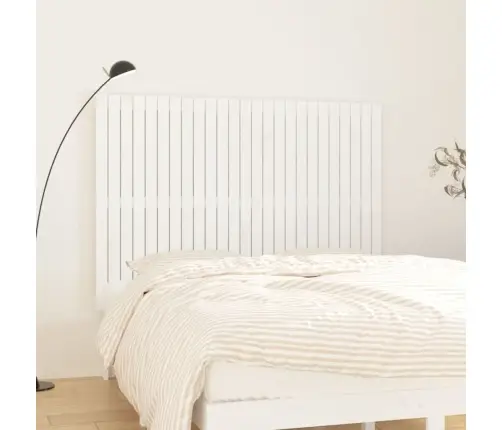 Sienas Galvgalis, Balts, 159,5X3X110 Cm, Priedes Masīvkoks Vidaxl