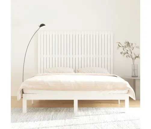 Sienas Galvgalis, Balts, 166X3X110 Cm, Priedes Masīvkoks Vidaxl