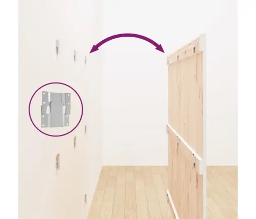 Sienas Galvgalis, Balts, 166X3X110 Cm, Priedes Masīvkoks Vidaxl