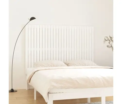 Sienas Galvgalis, Balts, 166X3X110 Cm, Priedes Masīvkoks Vidaxl