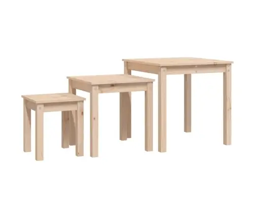Üksteise Alla Mahtuvate Laudade Komplekt, 3 Tk, Männipuit