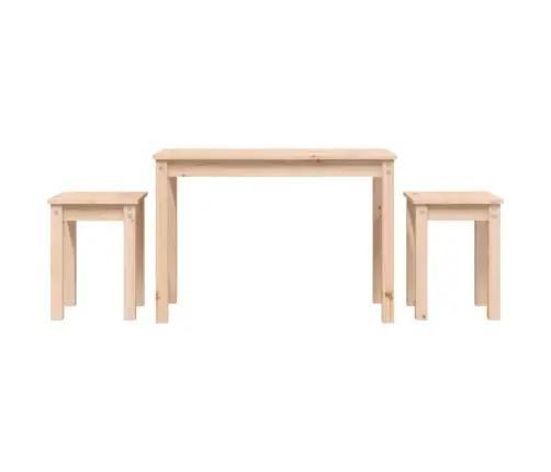 Galdiņi, 3 Gab., Sabīdāmi, Priedes Masīvkoks Vidaxl