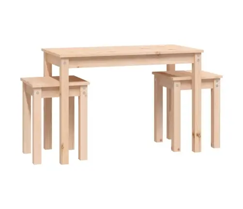 Galdiņi, 3 Gab., Sabīdāmi, Priedes Masīvkoks Vidaxl