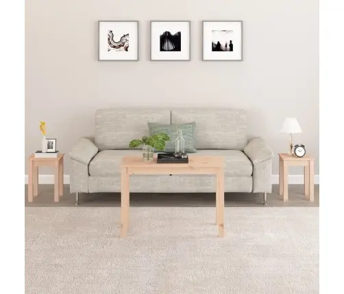 Galdiņi, 3 Gab., Sabīdāmi, Priedes Masīvkoks Vidaxl