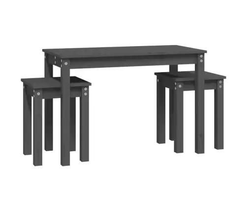 Üksteise Alla Mahtuvad Lauad 3 Tk, Hall, Männipuit