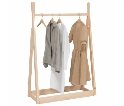 Drēbju Pakaramais, 100X45X150 Cm, Priedes Masīvkoks Vidaxl