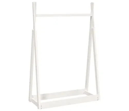 Riidestange, Valge, 100X45X150 cm Männipuit