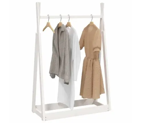 Riidestange, Valge, 100X45X150 cm Männipuit