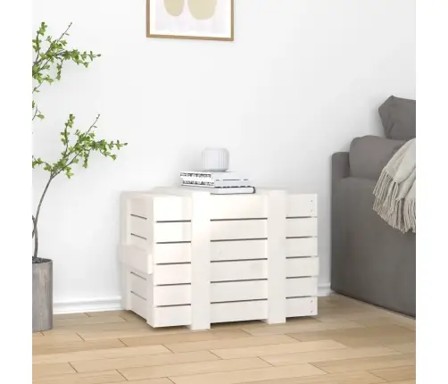 Uzglabāšanas Kaste, Balta, 58X40,5X42 Cm, Priedes Masīvkoks Vidaxl