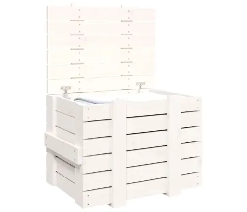 Uzglabāšanas Kaste, Balta, 58X40,5X42 Cm, Priedes Masīvkoks Vidaxl