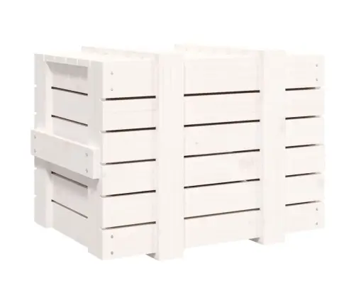 Uzglabāšanas Kaste, Balta, 58X40,5X42 Cm, Priedes Masīvkoks Vidaxl