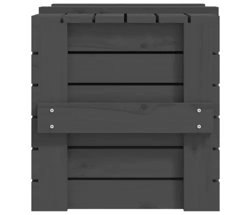 Uzglabāšanas Kaste, Pelēka, 58X40,5X42 Cm, Priedes Masīvkoks Vidaxl