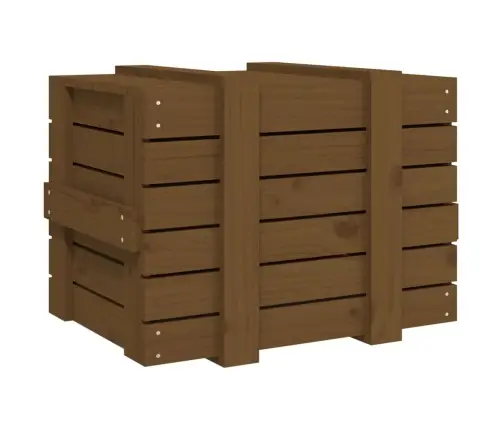 Uzglabāšanas Kaste, Brūna, 58X40,5X42 Cm, Priedes Masīvkoks Vidaxl