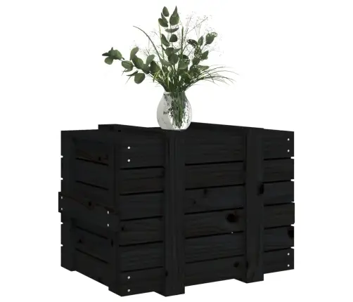 Uzglabāšanas Kaste, Melna, 58X40,5X42 Cm, Priedes Masīvkoks Vidaxl
