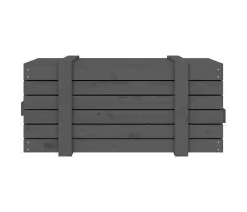 Uzglabāšanas Kaste, Pelēka, 91X40,5X42 Cm, Priedes Masīvkoks Vidaxl
