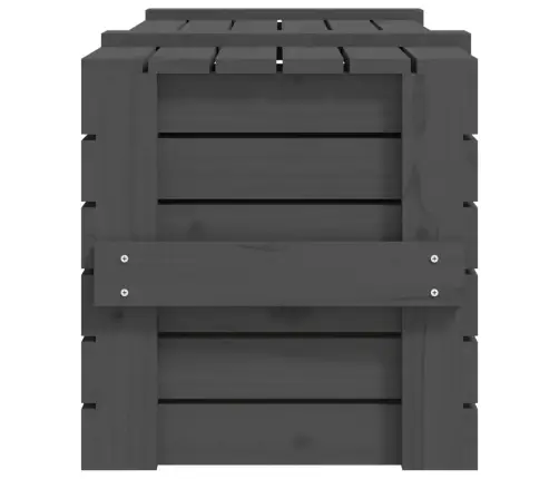 Uzglabāšanas Kaste, Pelēka, 91X40,5X42 Cm, Priedes Masīvkoks Vidaxl