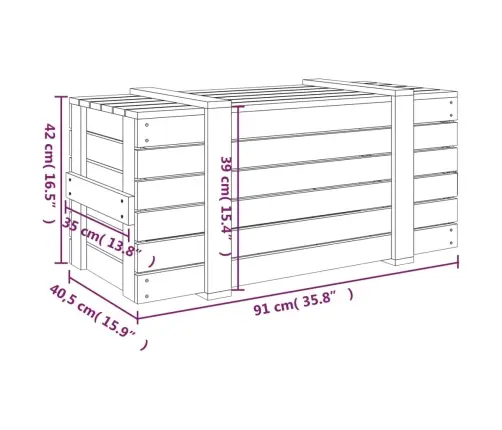 Uzglabāšanas Kaste, Pelēka, 91X40,5X42 Cm, Priedes Masīvkoks Vidaxl
