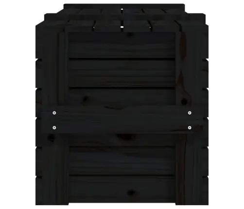 Uzglabāšanas Kaste, Melna, 91X40,5X42 Cm, Priedes Masīvkoks Vidaxl