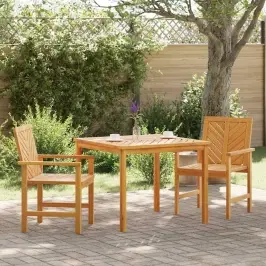 Sodo Valgomojo Komplektas 3 Pcs Ruda 90 X 90 X 74 Cm