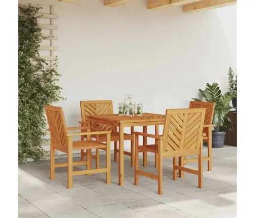 4 Daļu Dārza Galds No Cieta Akāciju Koka Vidaxl