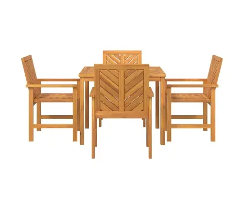 4 Daļu Dārza Galds No Cieta Akāciju Koka Vidaxl