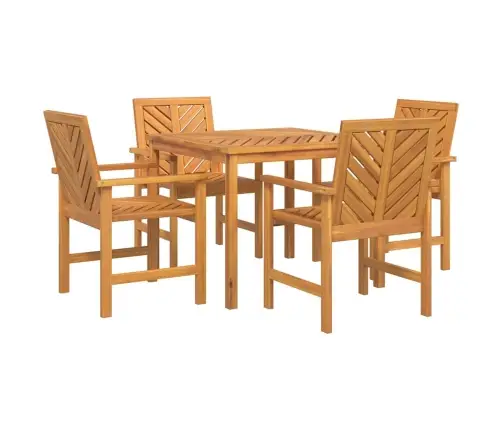 4 Daļu Dārza Galds No Cieta Akāciju Koka Vidaxl