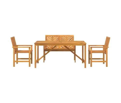 Sodo Valgomojo Komplektas 4 Pcs Ruda 150 X 90 X 74 Cm
