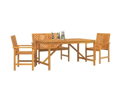 Sodo Valgomojo Komplektas 4 Pcs Ruda 150 X 90 X 74 Cm