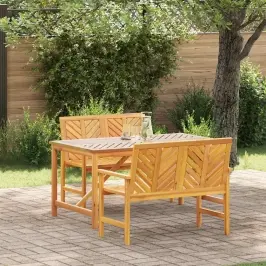 Sodo Valgomojo Komplektas 3 Pcs Ruda 150 X 90 X 74 Cm