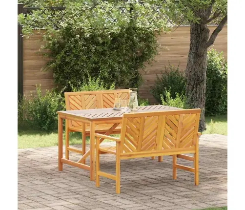 Sodo Valgomojo Komplektas 3 Pcs Ruda 150 X 90 X 74 Cm