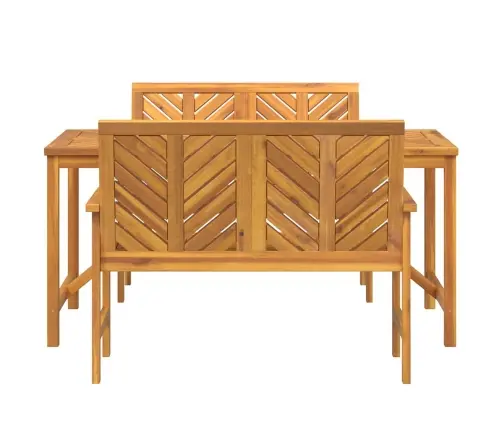 Sodo Valgomojo Komplektas 3 Pcs Ruda 150 X 90 X 74 Cm