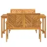 Sodo Valgomojo Komplektas 3 Pcs Ruda 150 X 90 X 74 Cm