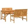 Sodo Valgomojo Komplektas 3 Pcs Ruda 150 X 90 X 74 Cm