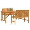 Sodo Valgomojo Komplektas 3 Pcs Ruda 150 X 90 X 74 Cm