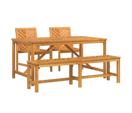Sodo Valgomojo Komplektas 4 Pcs Ruda 150 X 90 X 74 Cm