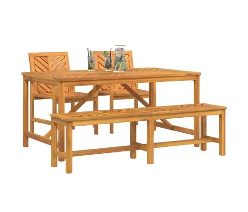 4 Vienību Dārza Komplekts Masīvkoka Akācija Vidaxl