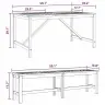 Sodo Valgomojo Komplektas 4 Pcs Ruda 150 X 90 X 74 Cm